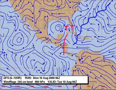 7 mm en Heredia y en el Pacífico Central, montos que oscilaron entre 60 y 86 mm.