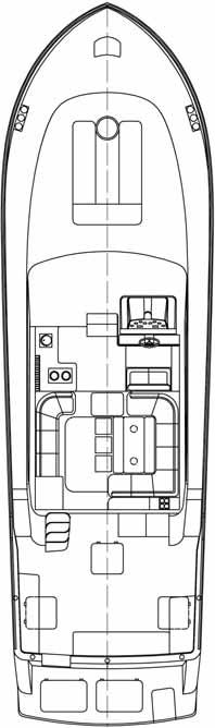 Un tercer tambucho dará acceso a la cabina destinada a la marinería con dos literas independientes. 3.