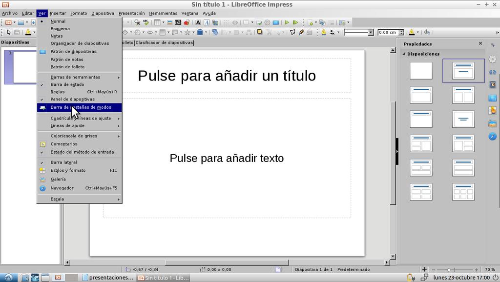 ABRIR EL PROGRAMA LibreOffice Impress