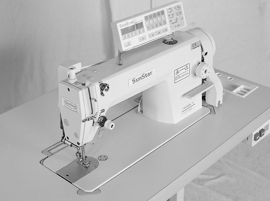 1-4) Operación de la máquina Precaución 1-5) Dispositivos de seguridad Precaución La serie KM-250BL está diseñada, como maquinaria industrial de coser, para realizar costuras con los diferentes tipos