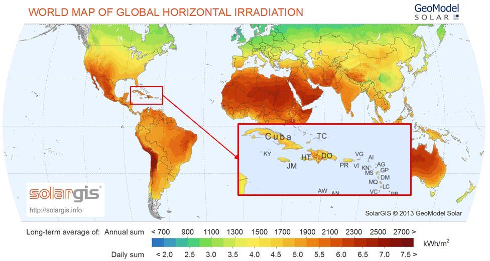 Irradiación solar Es una medida de la irradiación producida por el Sol en la forma de radiación