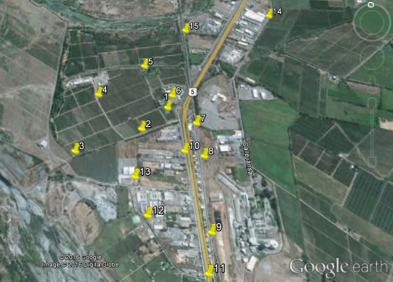 Página 9 de Figura : Mapa de ubicación Puntos monitoreo de Olores.