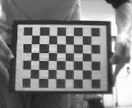 Ejemplo.5 Para la práctica de calibración de las cámaras se ha empleado una cuadrícula tipo de ajedrez. Los lados son de 7 mm y se ha puesto la rejilla a 1 metro de distancia respecto a la cámara.