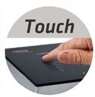 Exclusivos panel Touch Screen y pieza de mano con luz rotatoria Pieza de mano con led orientable all-in-one.