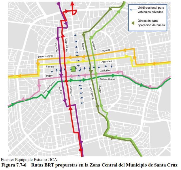 RED DE BRT PROPUESTA Para apoyar los esfuerzos actuales destinados a aliviar la congestión del tráfico por