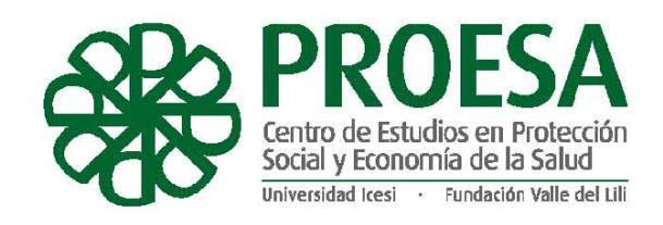 9.4.5 Centro de Estudios en Protección Social y Economía de la Salud Qué es PROESA?
