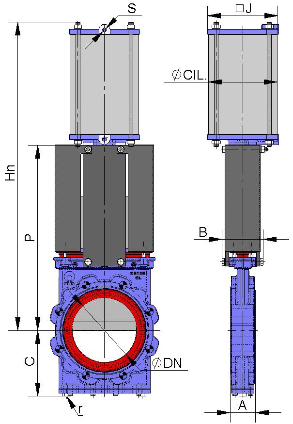 CILINDRO NEUMATICO, DOBLE EFECTO La presión de alimentación de aire al cilindro es mínimo 6 kg/cm 2 y máximo 10 Kg/cm 2, el aire debe de estar seco y lubricado.