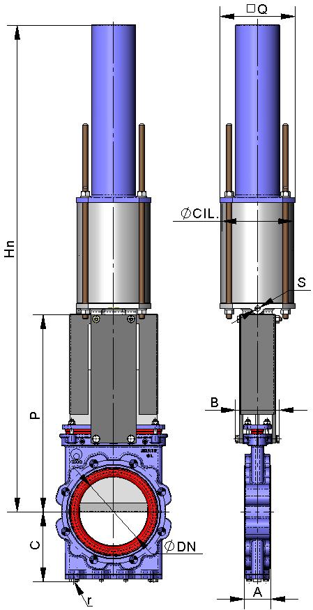 CILINDRO NEUMATICO, SIMPLE EFECTO La presión de alimentación de aire al cilindro es mínimo 6 kg/cm 2 y máximo 10 Kg/cm 2, el aire debe de estar seco y lubricado.