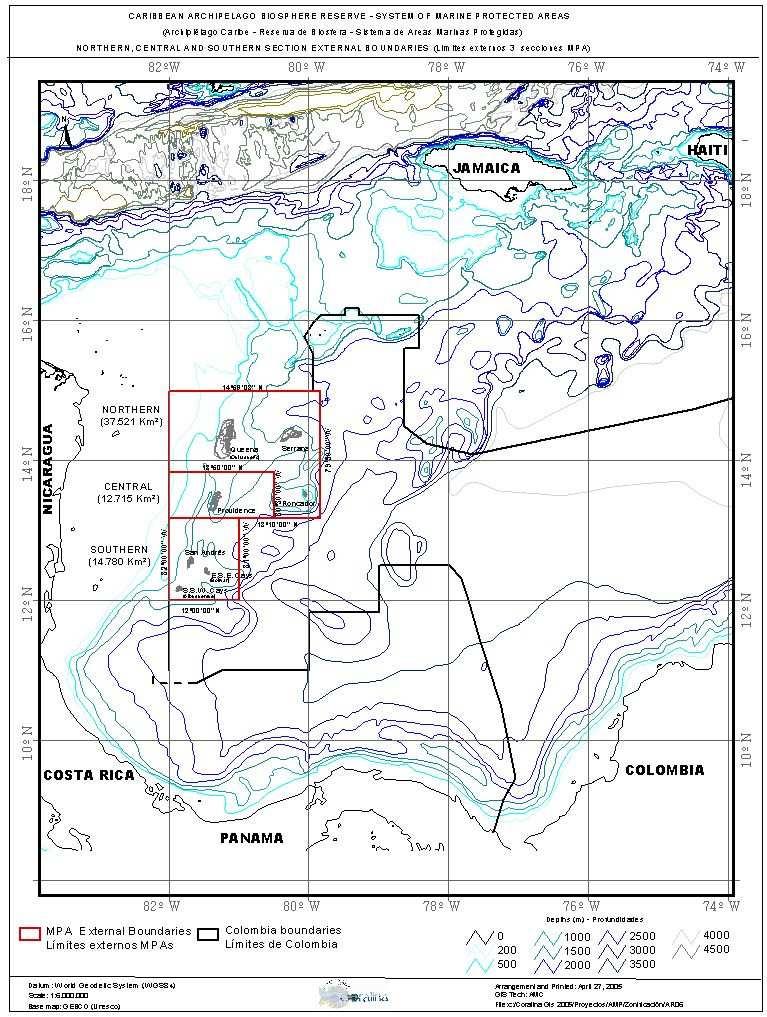 El MAVDT ratifica el esfuerzo de CORALINA y declara el Área Marina Protegida Seaflower en el año 2005, ese mismo año se aprueba su zonificación interna y