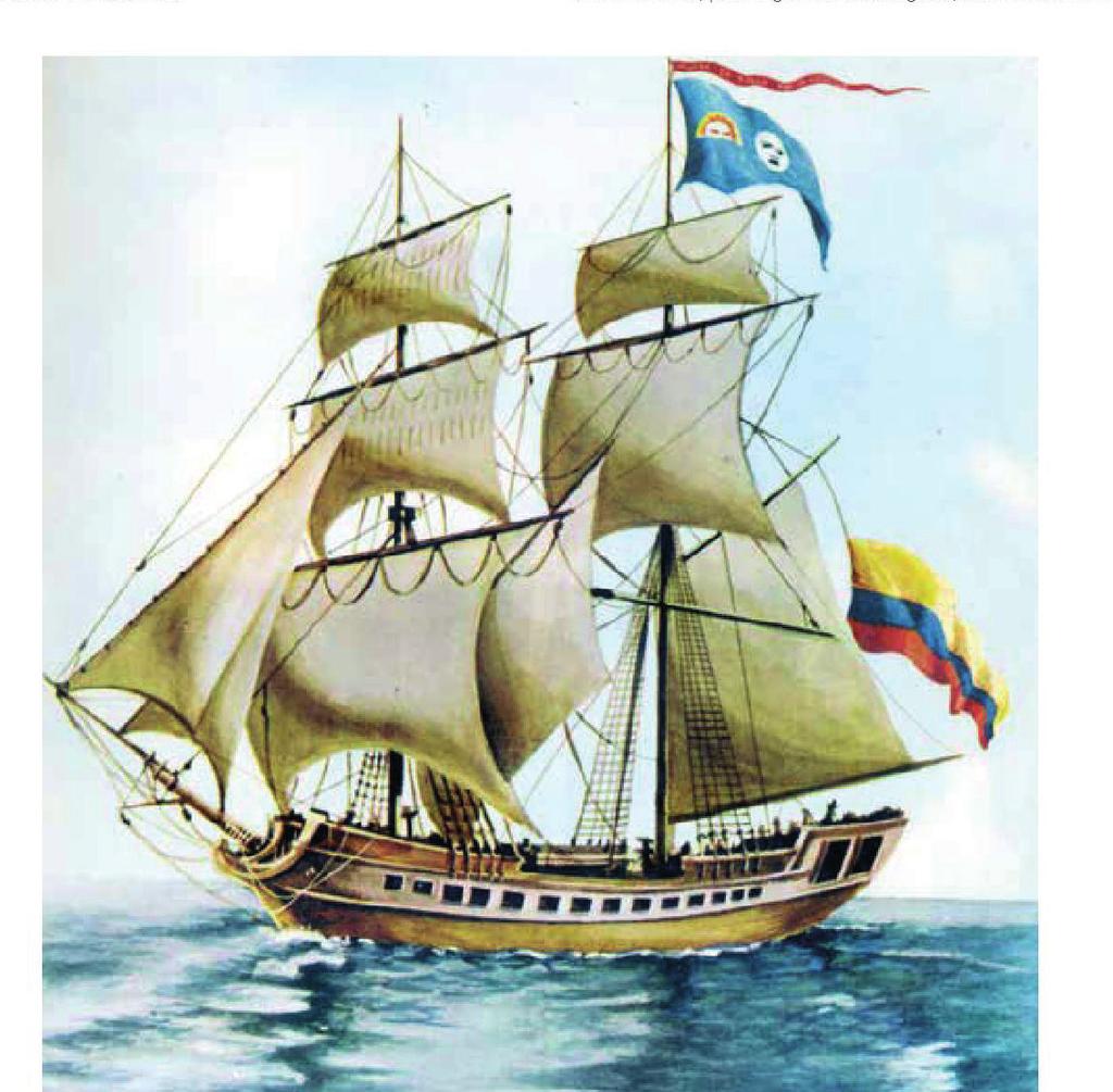 En una de estas cartas con sentido testimonial de diario autobiográfico, afirma: Marzo 12 de 1806: en este día los colores colombianos fueron desplegados a bordo por primera vez.