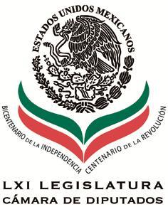 COORDINACIÓN DE COMUNICACIÓN SOCIAL México, D.F., a 30 de abril de 2012 DIPUTADO ÓSCAR MARTÍN ARCE PANIAGUA Presidente electo de la Mesa Directiva de la Cámara de Diputados.