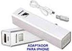 2600 mah CON UN CABLE CONECTOR USB + ADAPTADOR IPHONE - CAJA CARTON BLANCA LD-03 13 761 POWER BANK