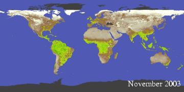 Vegetación global MODIS Moderate Resolution Imaging Spectroradiometer en el Terra http://earthobservatory.nasa.