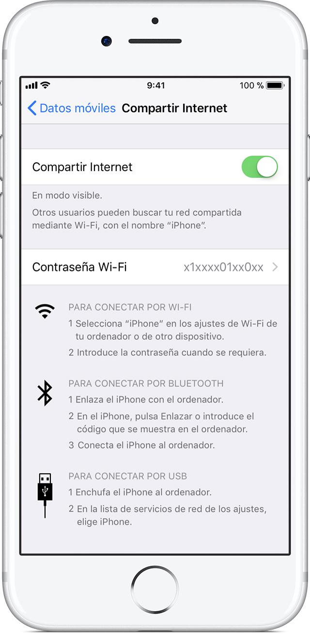 Configurar Compartir Internet en el IPHONE 1. Para ello, ve a Ajustes > Datos móviles. 2. Pulsa Compartir Internet y, a continuación, pulsa el regulador para activar la opción.
