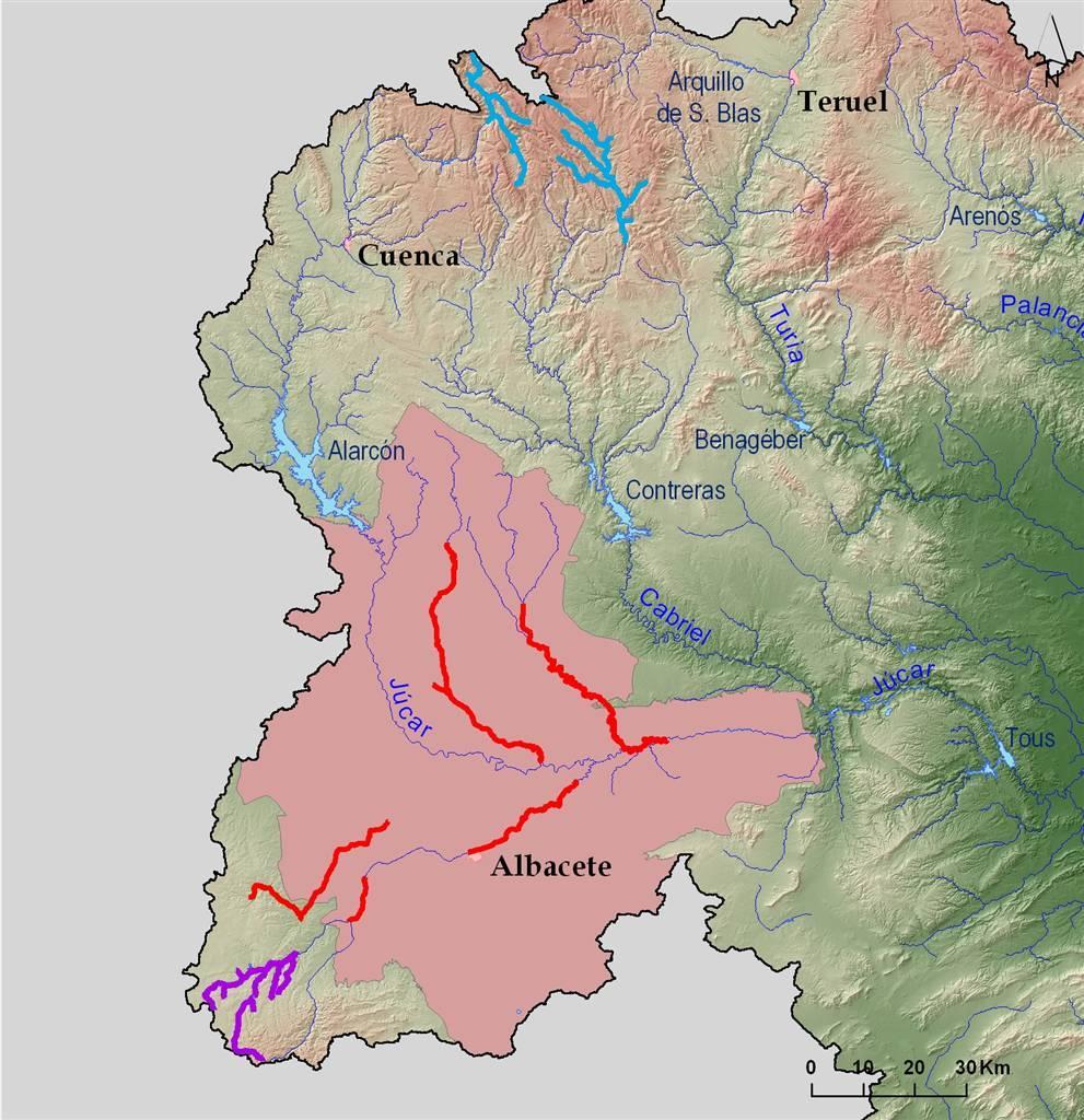 Ejemplos destacados Reservas naturales fluviales Estado de las masas de agua superficial del medio Júcar Riesgo de inundaciones en