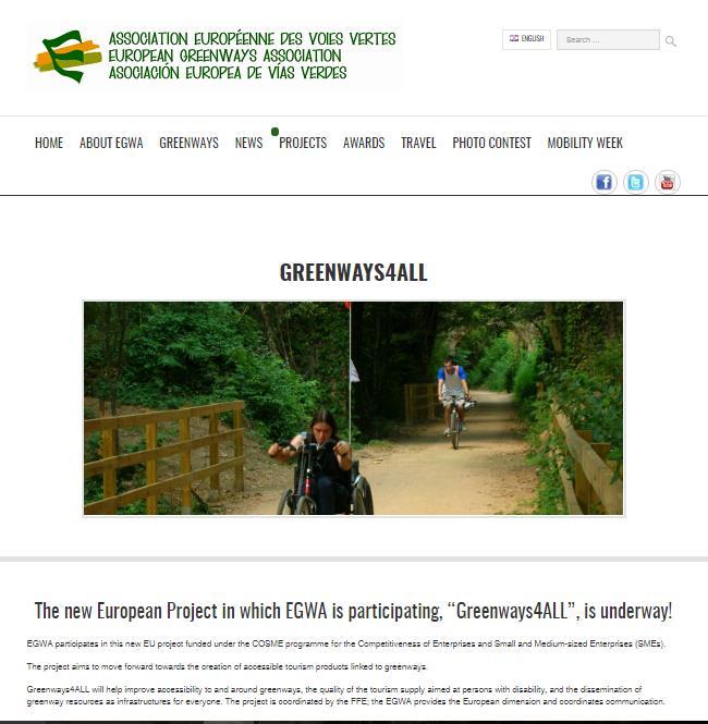 #Greenways4ALL - Resume of Activities WP Coordinator: EGWA Partners involved: ALL Period: JUL 2016 DEC. 2017. WORK PACKAGE 5. Dissemination Plan and Valorization Strategy D.24. Dissemination Plan. Ago 16.
