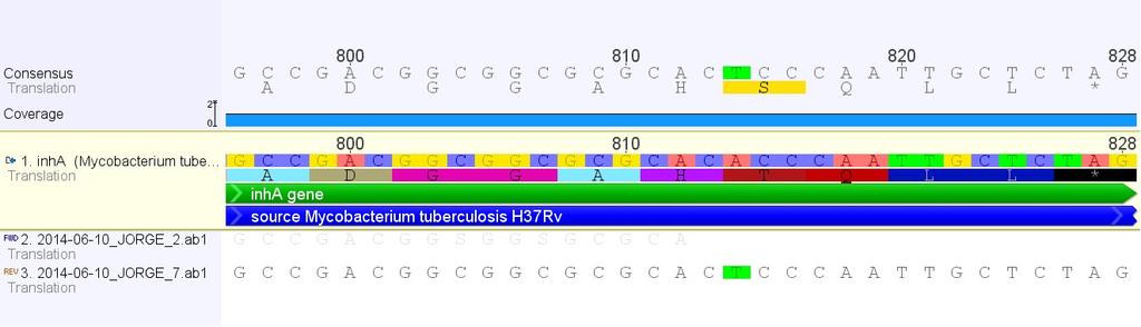 4.6 Análisis de secuencias Las secuencias obtenidas fueron valoradas con Sequence Scanner (Applied Biosystems) y procesadas mediante el software Geneious 7.1.