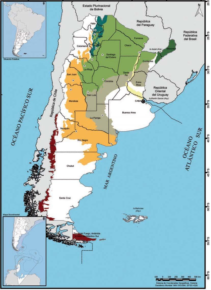 Bosques nativos Primer Inventario Nacional de Bosques Nativos 1998 2001 Mapa de regiones forestales (SAyDS) Ley Nº 26.