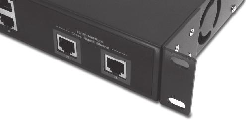 2. Conecte un cable de red RJ-45 del PC a un puerto Ethernet disponible en el TEG-S224.