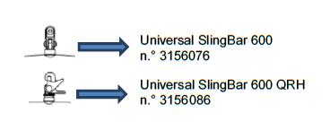 Universal SlingBar 600 (nº de modelo 3156076 y 3156086).