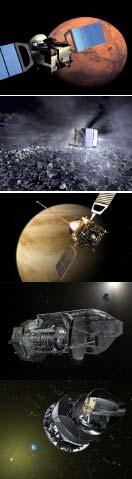 Misiones en operaciones Mars Express(2003 ) en órbita alrededor de Marte, estudiando sus lunas y atmósfera Rosetta(2004 ) la primera misión para estudiar y aterrizar en un cometa Venus