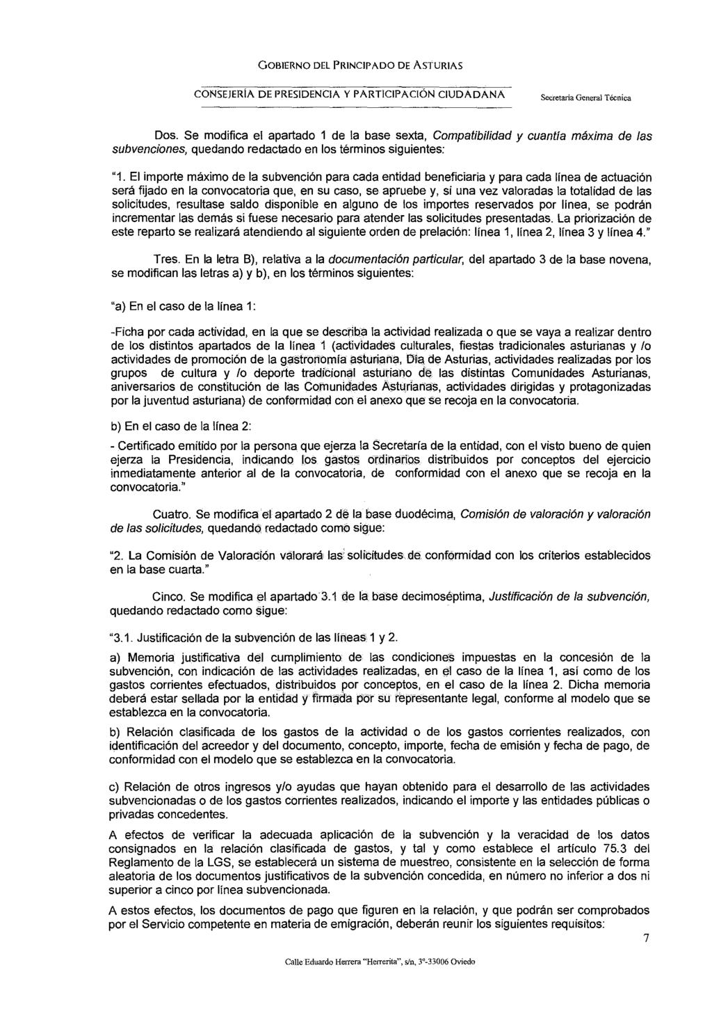 CONSEJERiA DE PRESIDENCIA Y PARTICIPACiÓN CIUDADANA SecretariaGeneralTécnica Ds.