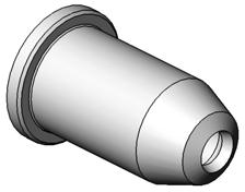 Opciones 8-7 Boquilla abierta de 9 mm Ver la figura 8-6. Esta boquilla se emplea en aplicaciones especializadas.
