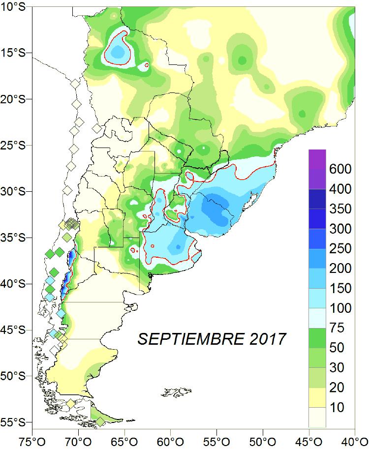 2 1 - PRECIPITACIÓN CARACTERÍSTICAS CLIMÁTICAS 1.1 - Precipitación media La Figura 1 muestra las características del campo mensual de la precipitación.
