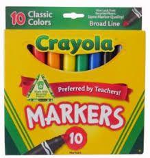 glue 1 box of Crayola colored pencils 1 box of crayons Notebook - black and white ONLY 5 Blue Plastic Folders 1 Book Bag