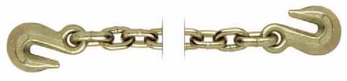 Cargo Control G70 Binder Chain Assembly - NACM NACM spec long link chain has a longer pitch link for less weight per assembly. Pitch is the inside lengh measurement of a link.