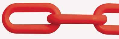 34 580 263 Plastic Chain & Accessories A light duty plastic chain made of polypropylene used mainly for decorative purposes, as a barrier or to guide traffic.