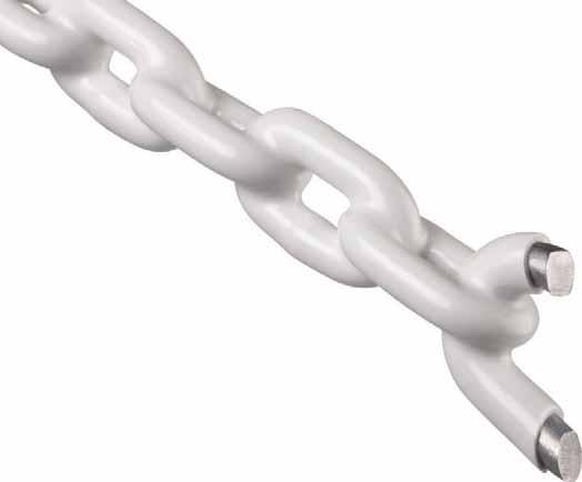 marine Boatman s Pride Anchor Lead Chains Double Coated for Double Duty Protects Decks and Hulls Hot Dipped Galvanized Undercoat Heat Cured White Polymer Overcoat or Heavy Duty Vinyl Coating