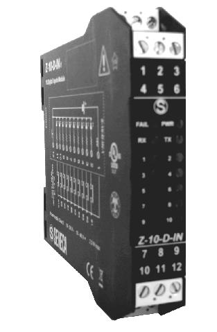 S SENECA Serie Z-PC ES Z-10-D-IN Módulo 10 entradas digitales con protocolo modbus en RS485 Manual de instalación Contenidos: - Características Generales - Especificaciones Técnicas - Normas de