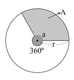 9π 120 360 = 9π 120 1 360 3 = 9π 1 3 = 3π Respuesta: el área del sector circular determinado por un ángulo central de 120 es 3π cm 2.
