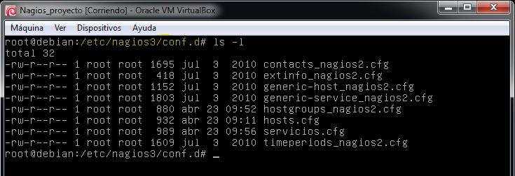 Instalación y configuración de Nagios - Instalamos Nagios #apt-get install nagios3 - Nos situamos en /etc/nagios3/conf.