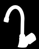 agua caliente para fregadero, con caño giratorio de tubo Single sink tap high swivel spout for hot water 130 20 140 210 Ø45 max.