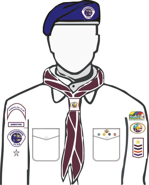 Se usa en el pañuelo y el sujeta pañuelo del líder, en la banda como distintivo de liderazgo y también en la manga izquierda de la camisa o blusa, a partir del momento de la investidura.