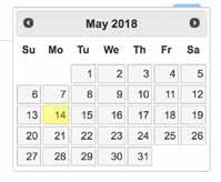 2. Elija el día que desea tomar asistencia, este puede ser de una fecha pasada. Haga clic en el ícono de calendario para seleccionar el día. Puede tomar asistencia de 2 formas, por lista y por clase.