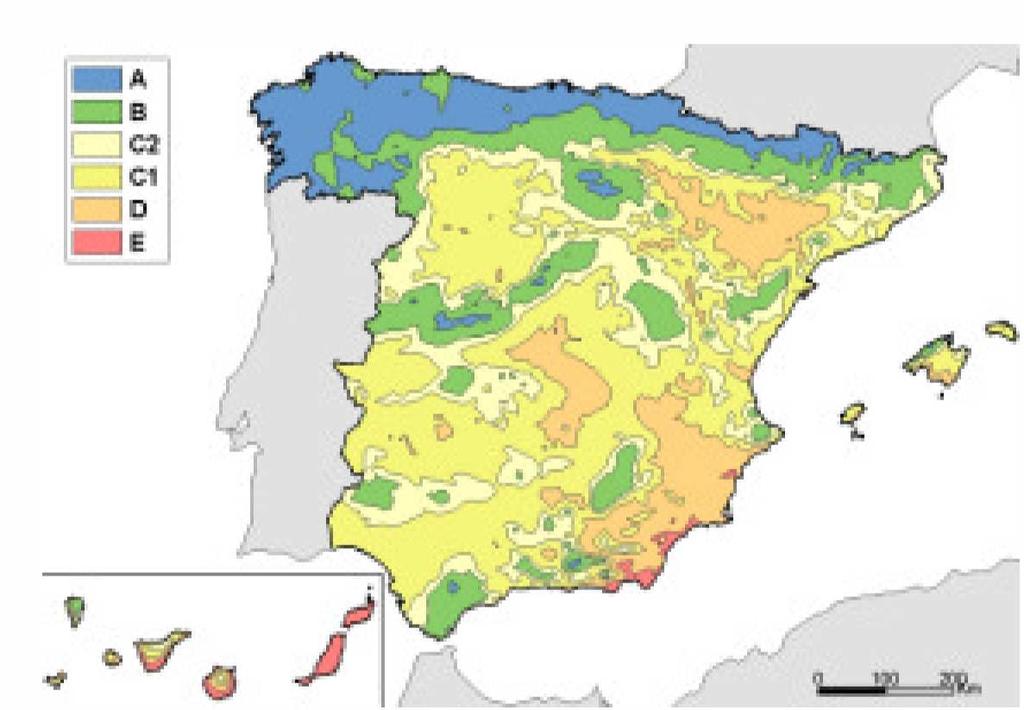 Marco físico España: irregular distribución