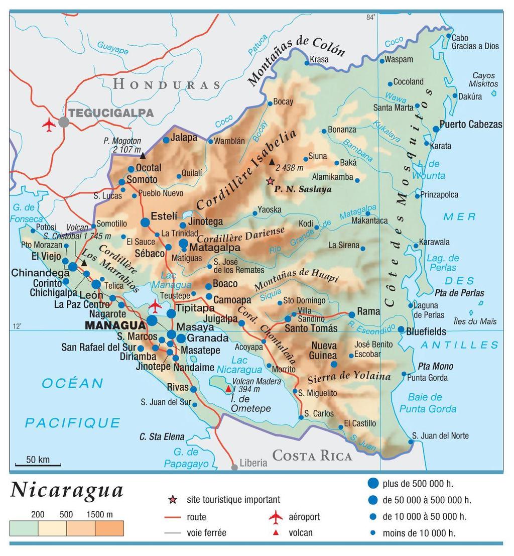 Ficha logística de Nicaragua Nicaragua es un país que se encuentra localizado en Centroamérica, tiene una extensión territorial de 129.949 Km².