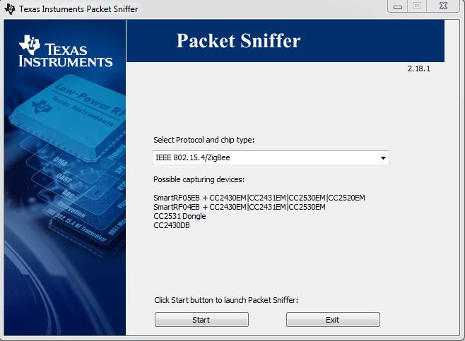 Packet Sniffer Texas Instruments desarrolló un dongle Zigbee que permite observar los mensajes que son transmitidos por el aire usando el protocolo Zigbee.