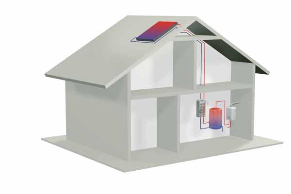 Ejemplo de instalación en vivienda unifamiliar con sistema de calentamiento a medida Manual de cálculo y diseño de instalaciones de producción de agua caliente sanitaria en edificaciones de viviendas