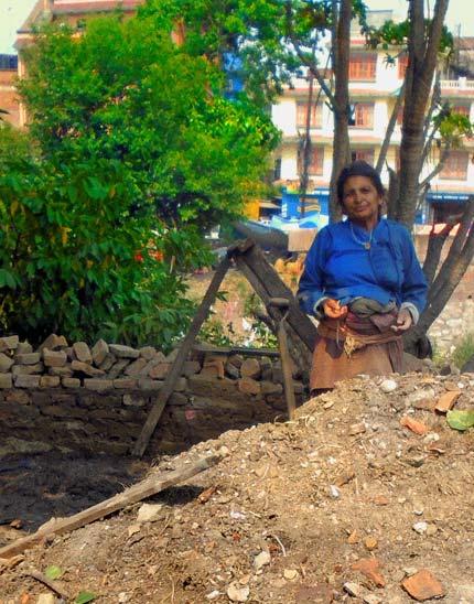 Durante el terremoto su barraca se vino abajo, pero a ella no le pasó nada.