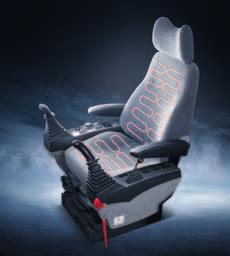 Control de movimientos (joystick) ajustable en altura Cómodo asiento con ajuste