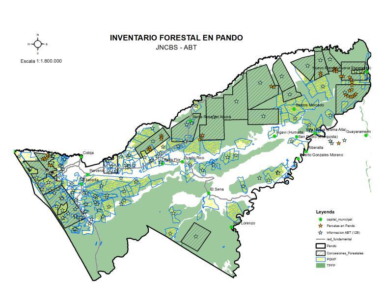 Forestal a nivel Departamental (1997 al 2014)