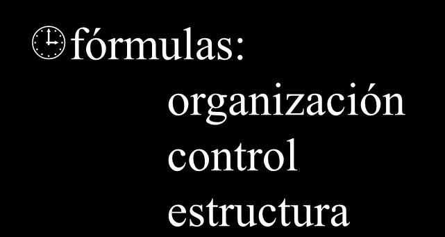 fórmulas: INDICADORES organización control Horario escolar estructura