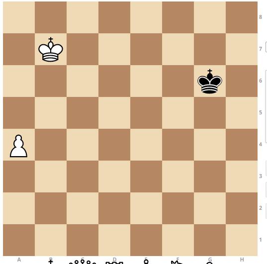 16. El tabler de ajedrez tiene la siguiente psición. Determina pr a que casillas pude ir la trre situada en G2. Utiliza la estructura fr e imprímel pr pantalla. N lvides dcumentar el códig.
