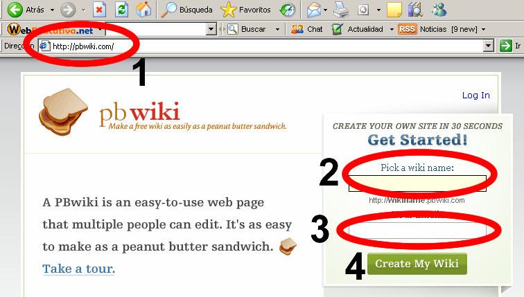 Manual de Creación y Uso de pbwiki Creando nuestra PBWiki Para crear una Wiki usando el Servicio Gratuito que ofrece PBWiki, debemos realizar lo siguiente: 1.