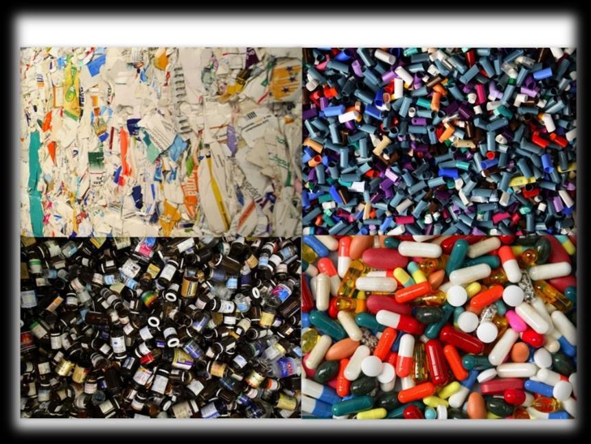 TRATAMIENTO FINAL En función de sus características, los materiales de los envases y residuos de medicamentos reciben el tratamiento medioambiental más