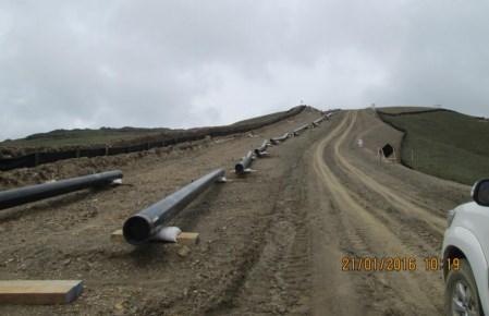 Gasoducto Secundario Cusco Anta (KP 5+400) Desfile de tuberías en